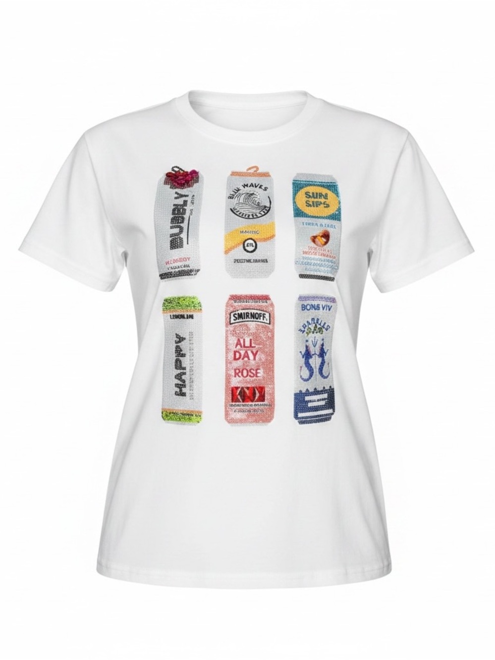 Queen of Sparkles Seltzer Short Sleeve Tee White